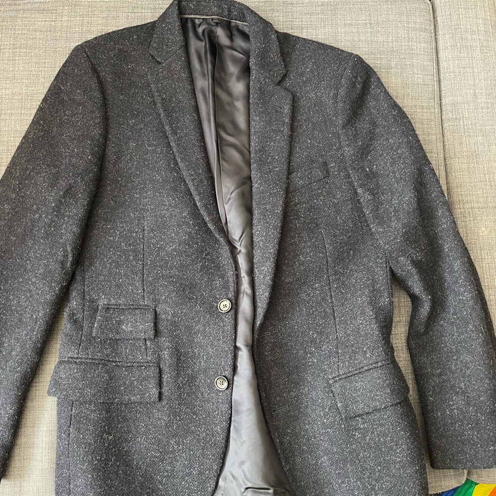 J crew navy ludlow tweed blazer size 38